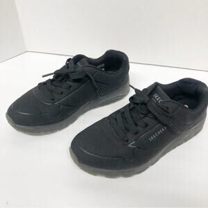 Skechers Black Casual Sneakers air cooled memory foam athletic shoes 6.5